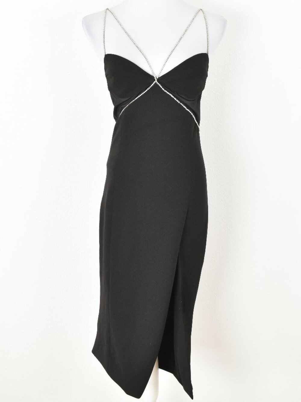Heiress Beverly Hills Diamante Cutout Crepe Midi Dress - Picture 3 of 12
